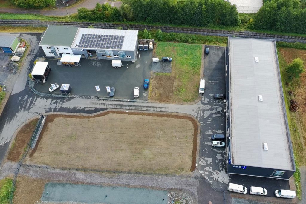 Vogelansicht des Ango Gebäudes